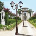 Lamppost 3 Lights Vintage Style in Aluminium and Glass Made in Italy - Doroty