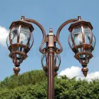 Lamppost 3 Lights Vintage Style in Aluminium Made in Italy - Leona Viadurini