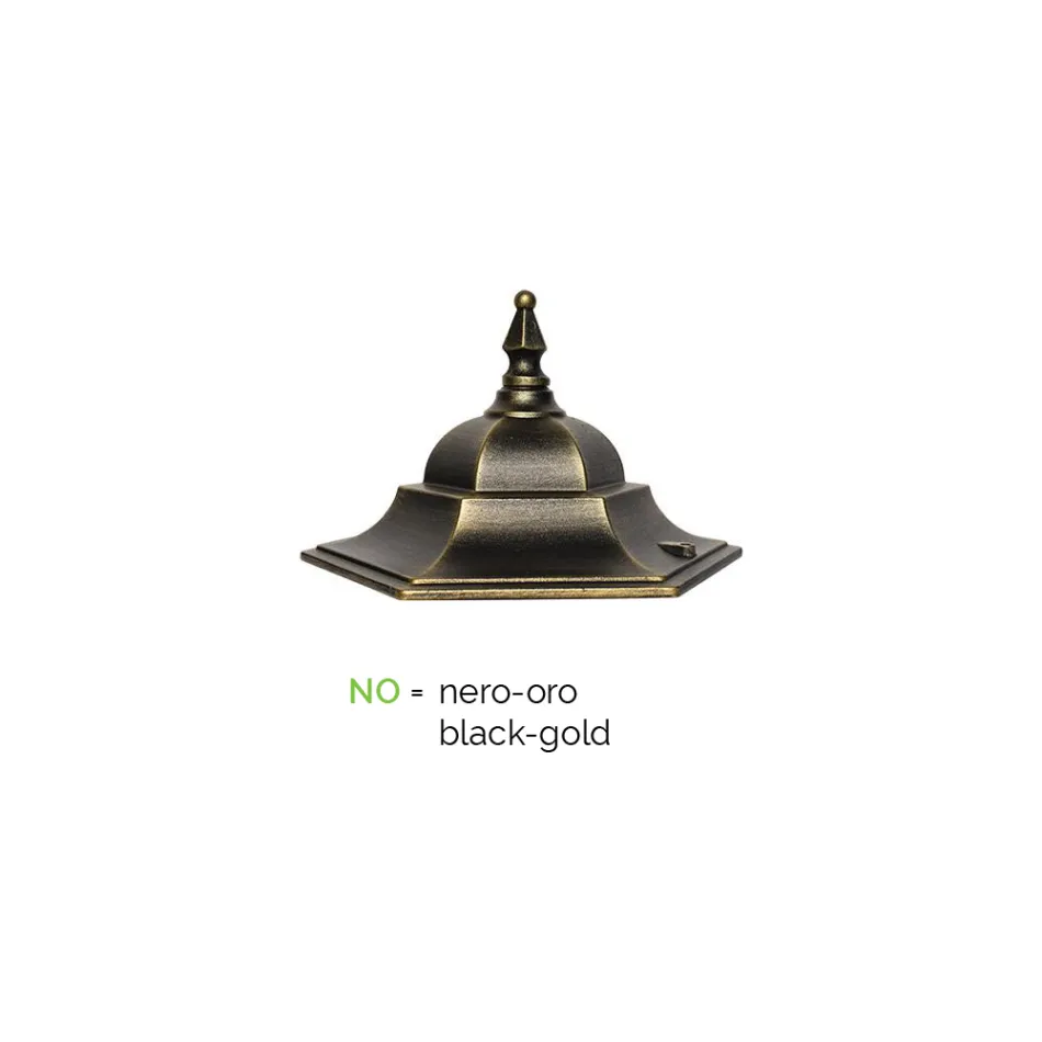 Lamppost 2 Lights in Aluminium and Glass Made in Italy Vintage - Janira Viadurini