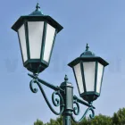 Lamppost 2 Lights in Aluminium and Glass Made in Italy Vintage - Janira Viadurini