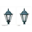 Lamppost 2 Lights in Aluminium and Glass Made in Italy Vintage - Janira Viadurini