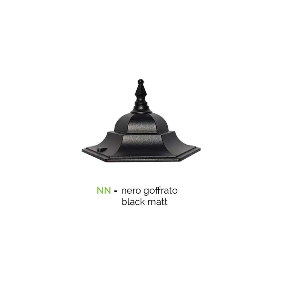 Lamppost 2 Lights in Aluminium and Glass Made in Italy Vintage - Janira Viadurini