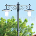 Lamppost 2 Lights Vintage Style in Grey Aluminium Made in Italy - Belen Viadurini