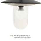 Lamppost 2 Lights Vintage Style in Grey Aluminium Made in Italy - Belen Viadurini