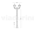 Vintage 2-Light Lamp in White Aluminium Made in Italy - Terella Viadurini