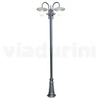 Lamppost 3 Lights Vintage Style in Grey Aluminium Made in Italy - Belen Viadurini