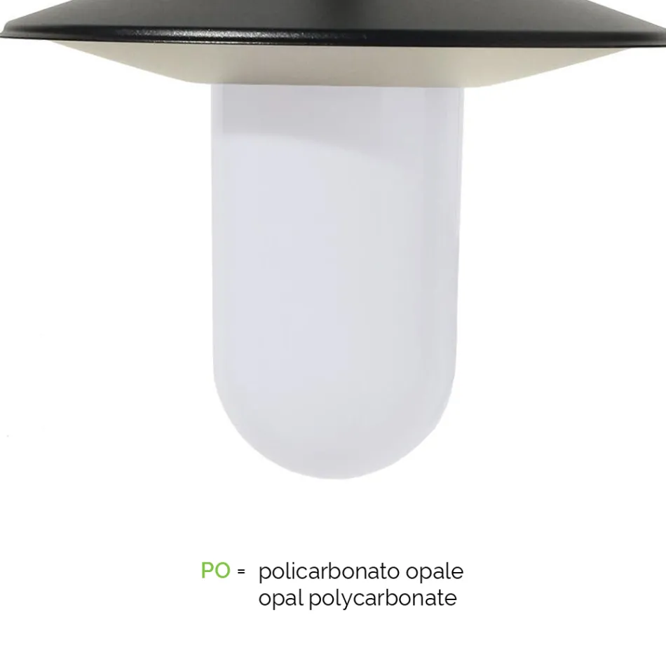 Lamppost 3 Lights Vintage Style in Grey Aluminium Made in Italy - Belen Viadurini