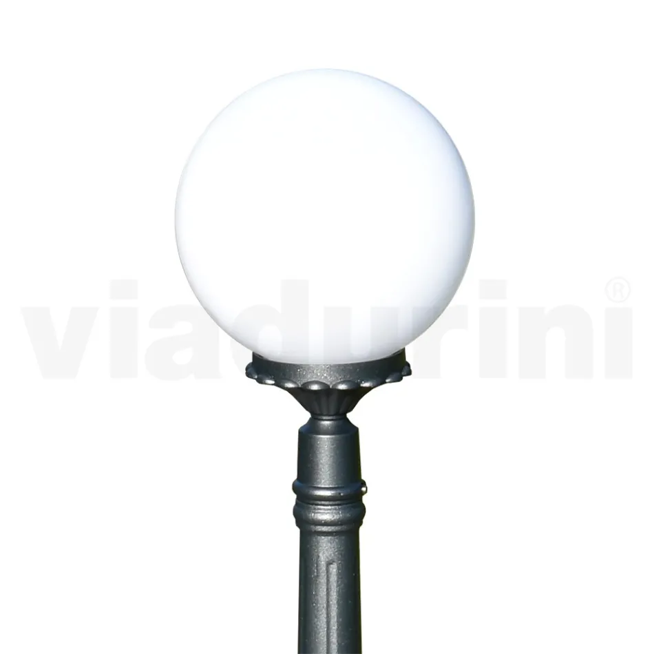 110 cm high street lamp in Acrylic and Anthracite Aluminium Made in Italy - Trovaantracite Viadurini