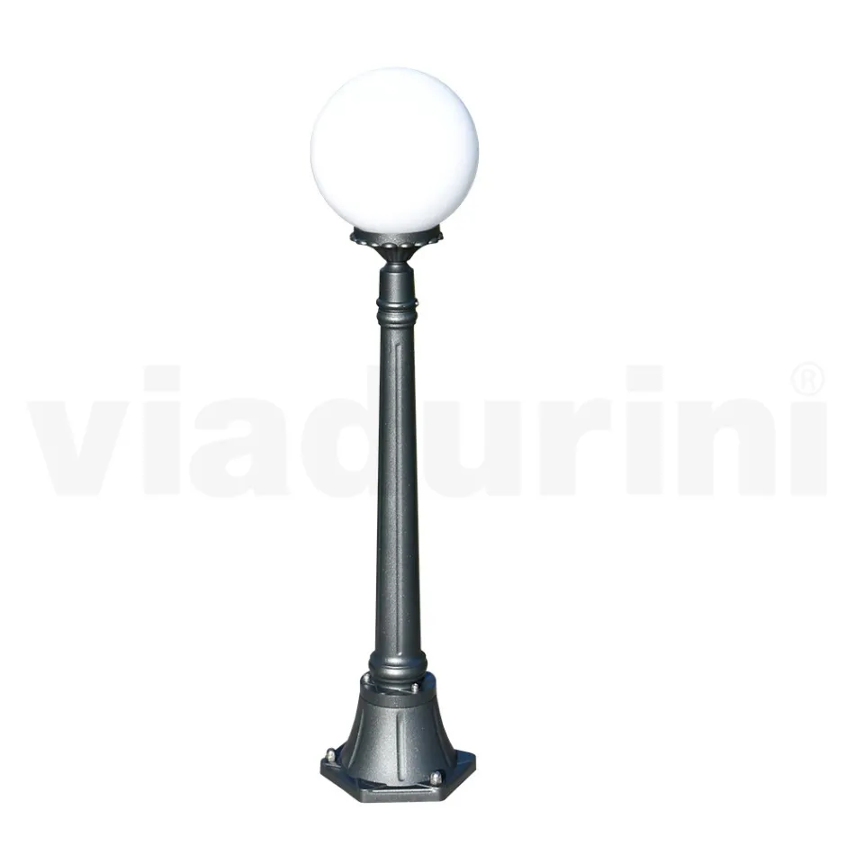 110 cm high street lamp in Acrylic and Anthracite Aluminium Made in Italy - Trovaantracite Viadurini