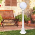 110 cm tall street lamp in white acrylic and aluminium made in Italy - Trovabianco