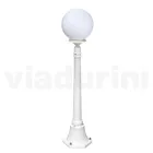 110 cm tall street lamp in white acrylic and aluminium made in Italy - Trovabianco Viadurini