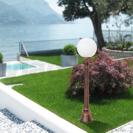 110 cm tall street lamp in black acrylic and aluminium Made in Italy - Trovanero Viadurini