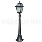 116 cm tall garden lamp in Anthracite Aluminium and Sandblasted Glass - Elric Viadurini