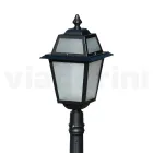 116 cm tall garden lamp in Anthracite Aluminium and Sandblasted Glass - Elric Viadurini