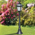 116 cm tall garden lamp in Anthracite Aluminium and Sandblasted Glass - Elric