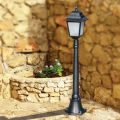 116 cm tall street lamp in Anthracite Glass and Aluminium Made in Italy - Scintilla