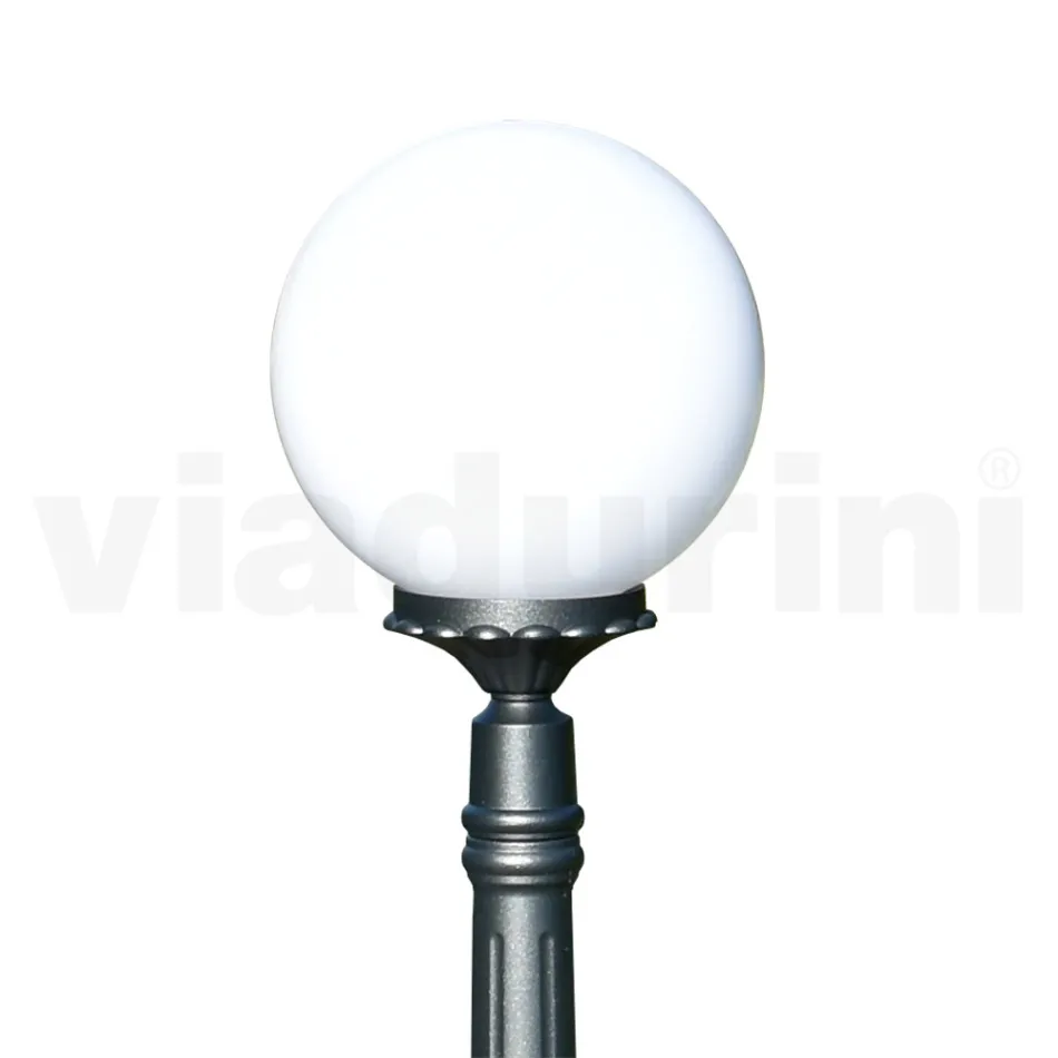 145 cm high street lamp in Acrylic and Anthracite Aluminium Made in Italy - Trovaantracite Viadurini