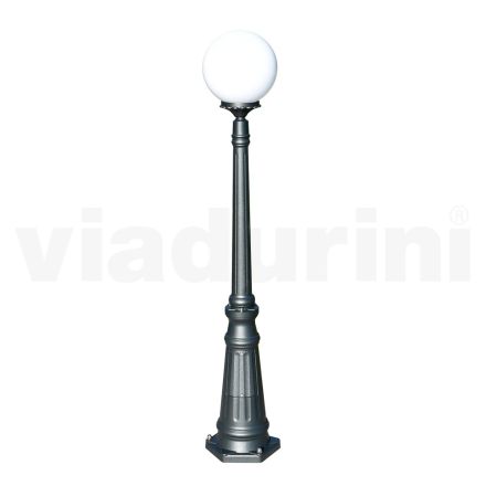 145 cm high street lamp in Acrylic and Anthracite Aluminium Made in Italy - Trovaantracite Viadurini
