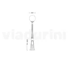 145 cm tall street lamp in white acrylic and aluminium made in Italy - Trovabianco Viadurini