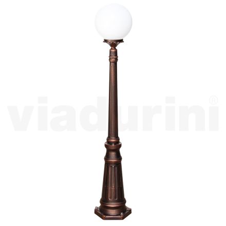 145 cm tall street lamp in black acrylic and aluminium made in Italy - Trovanero Viadurini