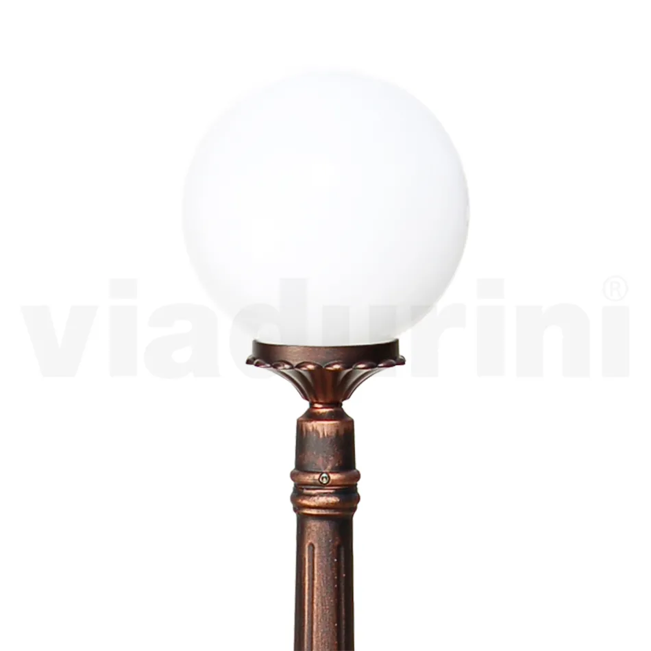 145 cm high street lamp in black acrylic and aluminium made in Italy - Trovanero Viadurini