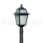 152 cm tall garden lamp in Anthracite Aluminium and Sandblasted Glass - Elric Viadurini