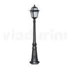 152 cm high garden lamp in Anthracite Aluminium and Sandblasted Glass - Elric Viadurini