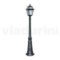 152 cm high garden lamp in Anthracite Aluminium and Sandblasted Glass - Elric