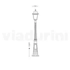 152 cm tall street lamp in Anthracite Glass and Aluminium Made in Italy - Scintilla Viadurini