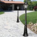 154 cm tall garden lamp in glass and 5 aluminium finishes - Pinako