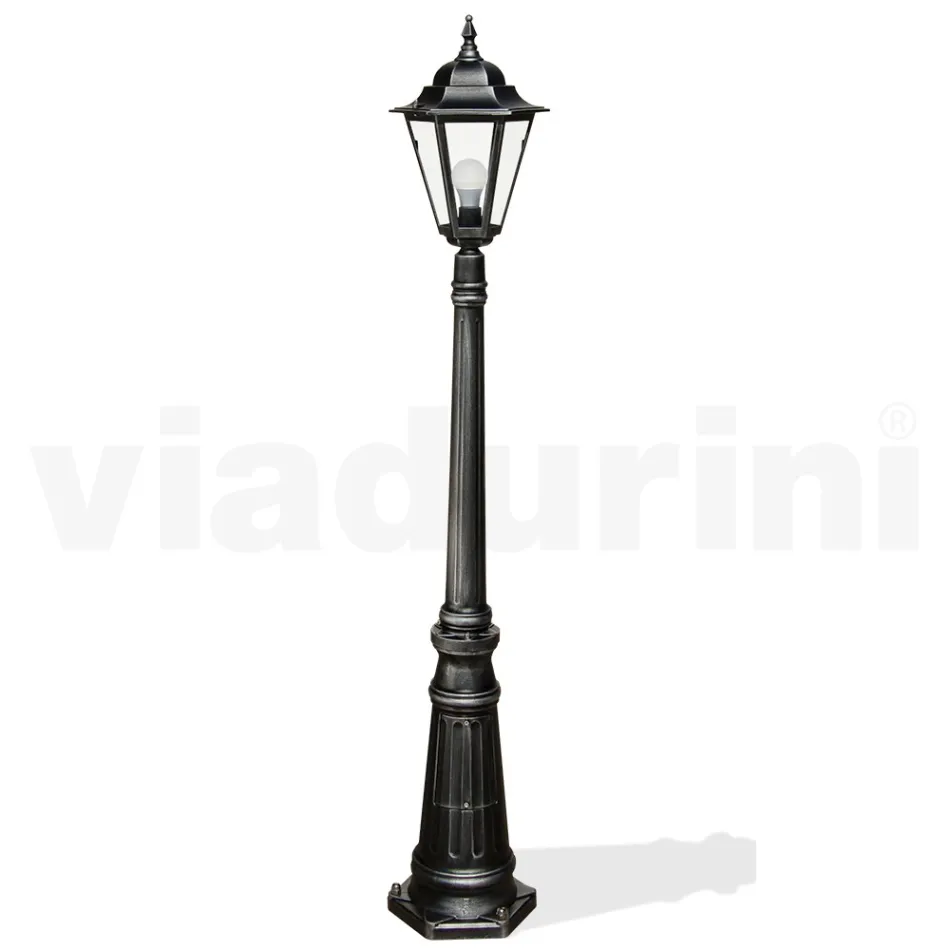 154 cm tall garden lamp in glass and 5 aluminium finishes - Pinako Viadurini