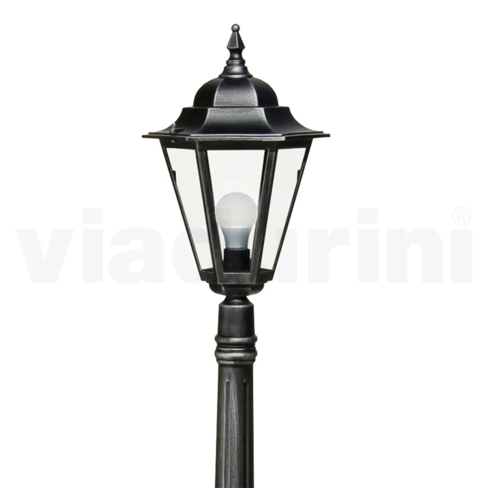 154 cm tall garden lamp in glass and 5 aluminium finishes - Pinako Viadurini