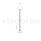 172 cm high street lamp in Acrylic and Anthracite Aluminium Made in Italy - Trovaantracite Viadurini