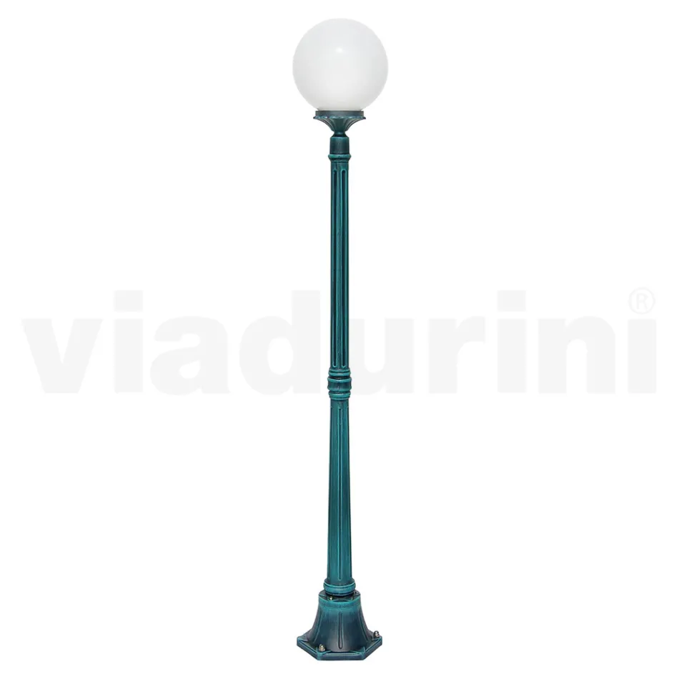 172 cm tall street lamp in black acrylic and aluminium made in Italy - Trovanero Viadurini