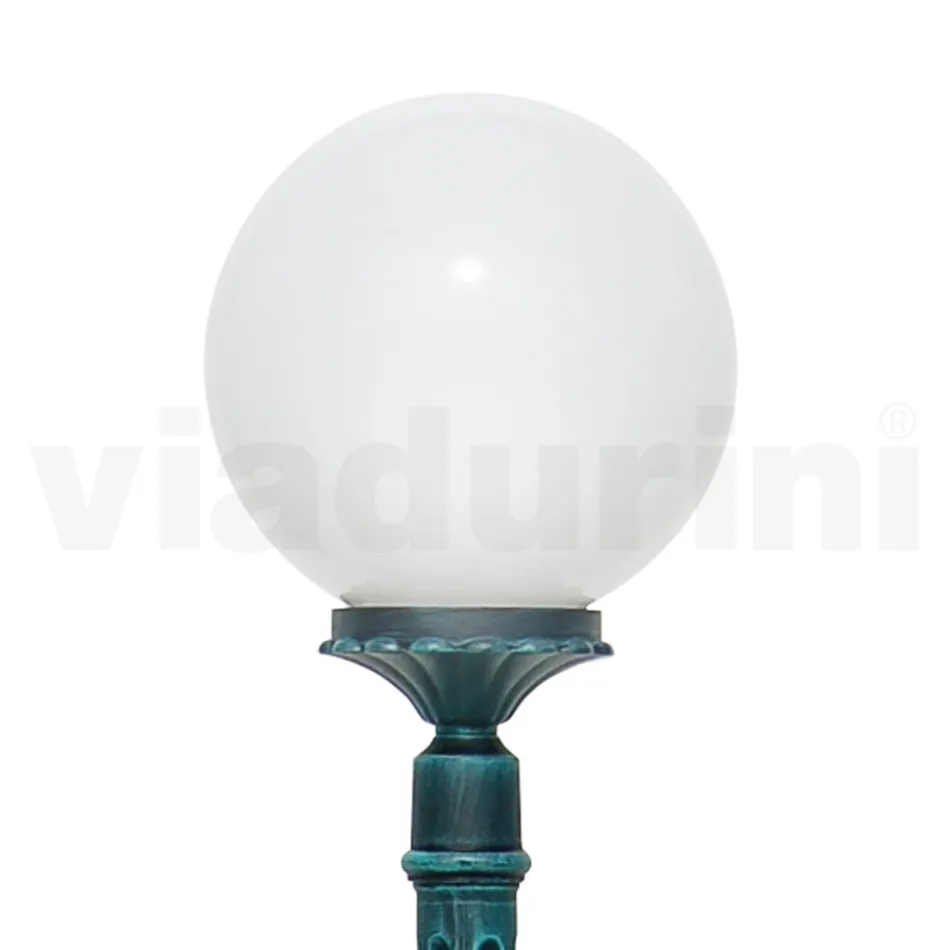 172 cm tall street lamp in black acrylic and aluminium made in Italy - Trovanero Viadurini