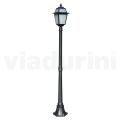 Garden lamppost 178 cm high in Anthracite Aluminium and Sandblasted Glass - Elric