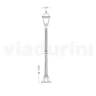 178 cm tall street lamp in Anthracite Glass and Aluminium Made in Italy - Scintilla Viadurini