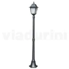 178 cm tall street lamp in Anthracite Glass and Aluminium Made in Italy - Scintilla Viadurini