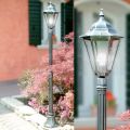 179 cm tall garden lamp in glass and 5 aluminium finishes - Pinako