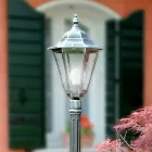 179 cm tall garden lamp in glass and 5 aluminium finishes - Pinako Viadurini