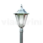 179 cm tall garden lamp in glass and 5 aluminium finishes - Pinako Viadurini