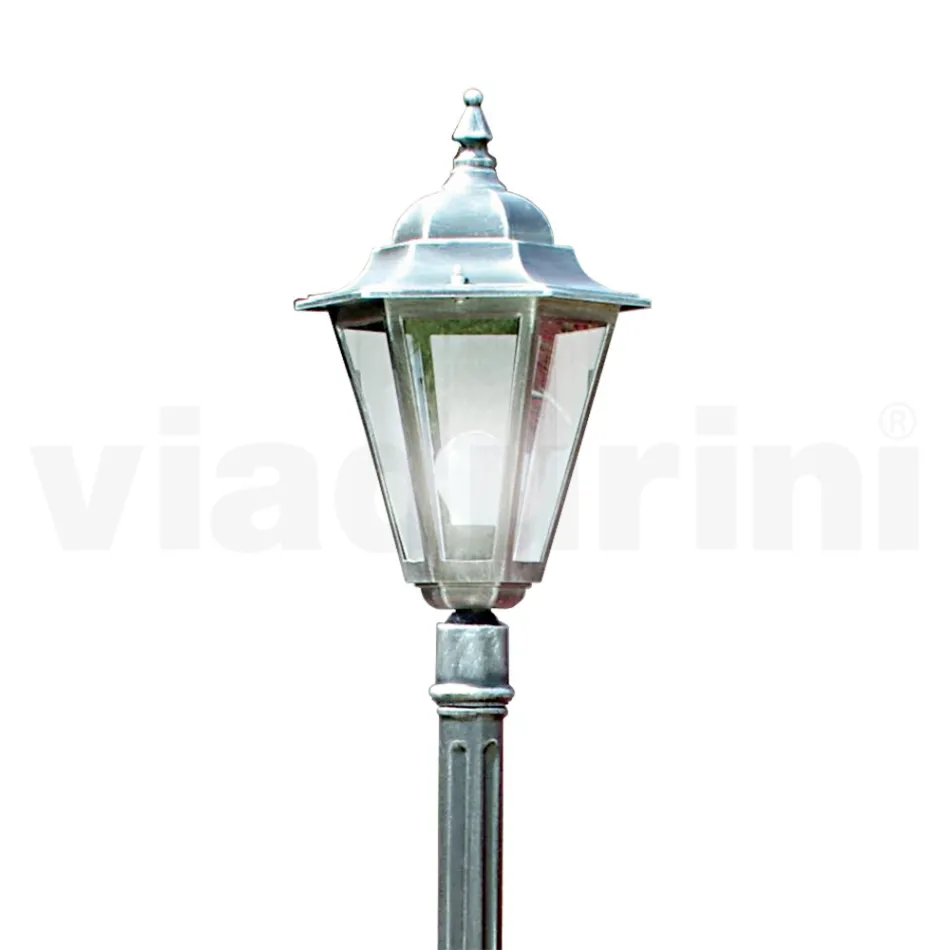 179 cm tall garden lamp in glass and 5 aluminium finishes - Pinako Viadurini