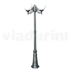 200 cm high street lamp in Acrylic and Anthracite Aluminium Made in Italy - Trovaantracite Viadurini