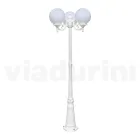 200 cm tall street lamp in white acrylic and aluminium made in Italy - Trovabianco Viadurini