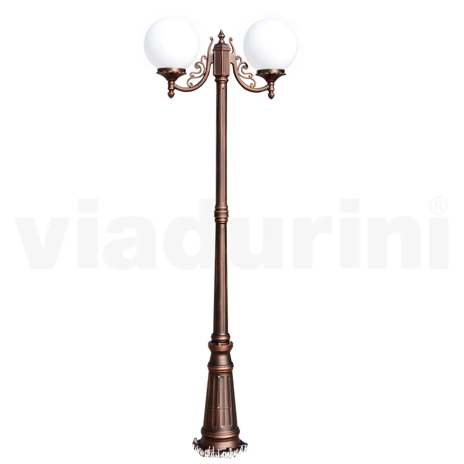 200 cm high street lamp in black acrylic and aluminium made in Italy - Trovanero Viadurini