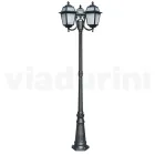 208 cm tall garden lamp in Anthracite Aluminium and Sandblasted Glass - Elric Viadurini