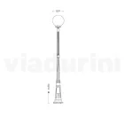 208 cm tall street lamp in Acrylic and Anthracite Aluminium Made in Italy - Trovaantracite Viadurini