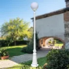 208 cm tall street lamp in white acrylic and aluminium made in Italy - Trovabianco Viadurini