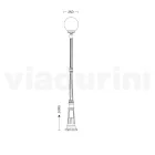 208 cm tall street lamp in white acrylic and aluminium made in Italy - Trovabianco Viadurini