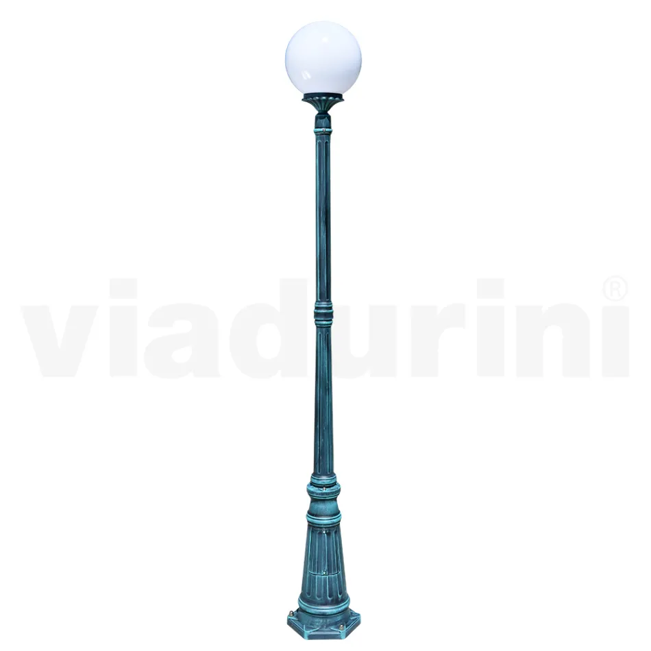 208 cm tall street lamp in black acrylic and aluminium made in Italy - Trovanero Viadurini